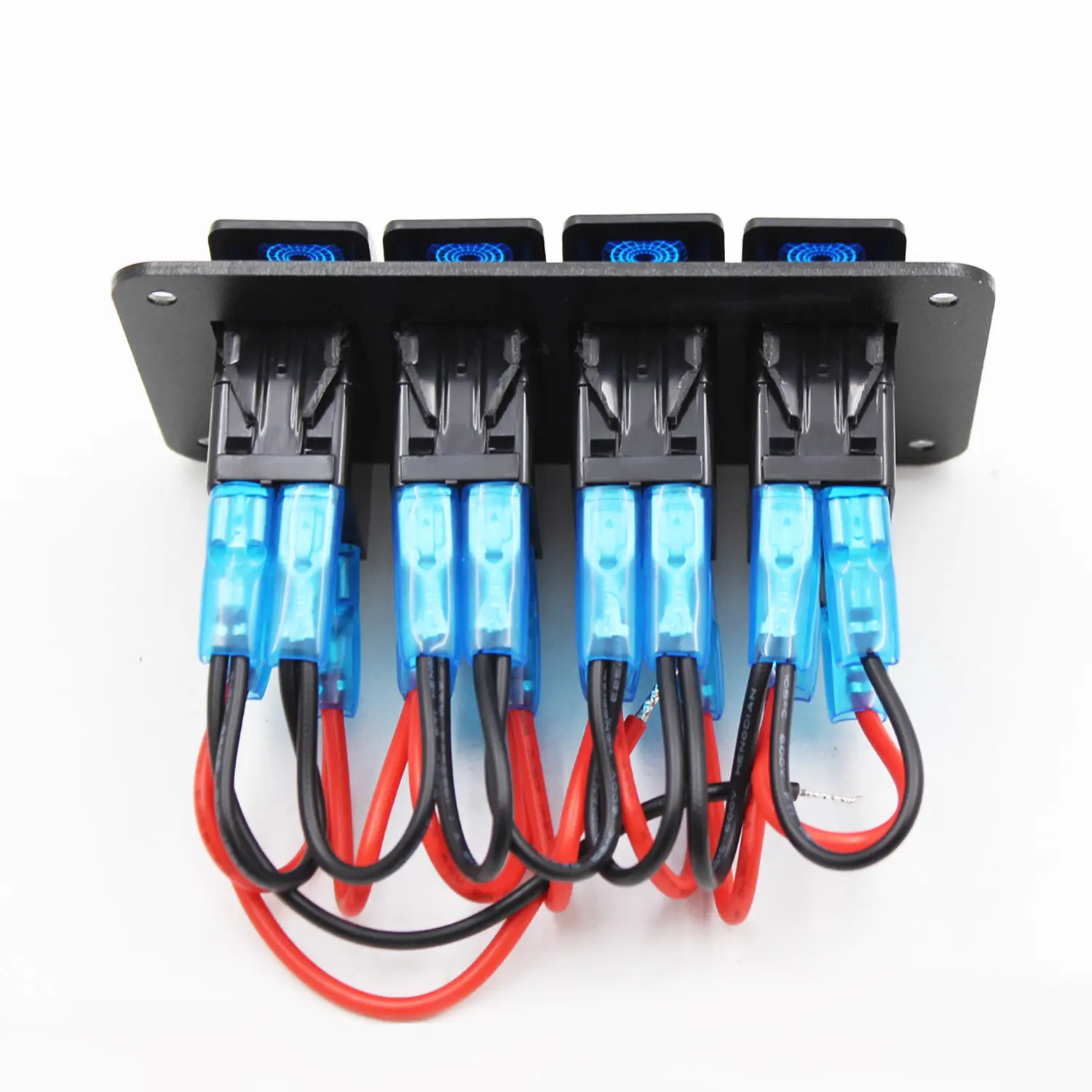 12 V-24 V 4 банда синий 2 светодиодный светильник кулисный переключатель Панель автомат защити цепи лодка морской Водонепроницаемый