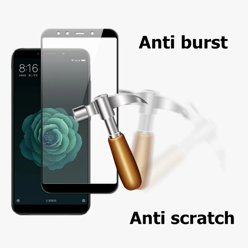 Screen protective all cover Tempered Glass For Xiaomi A2 MIA2 MI A 2 XIAOMIA2 6X 5.99 inch smartphone toughened display cases 9H | Мобильные