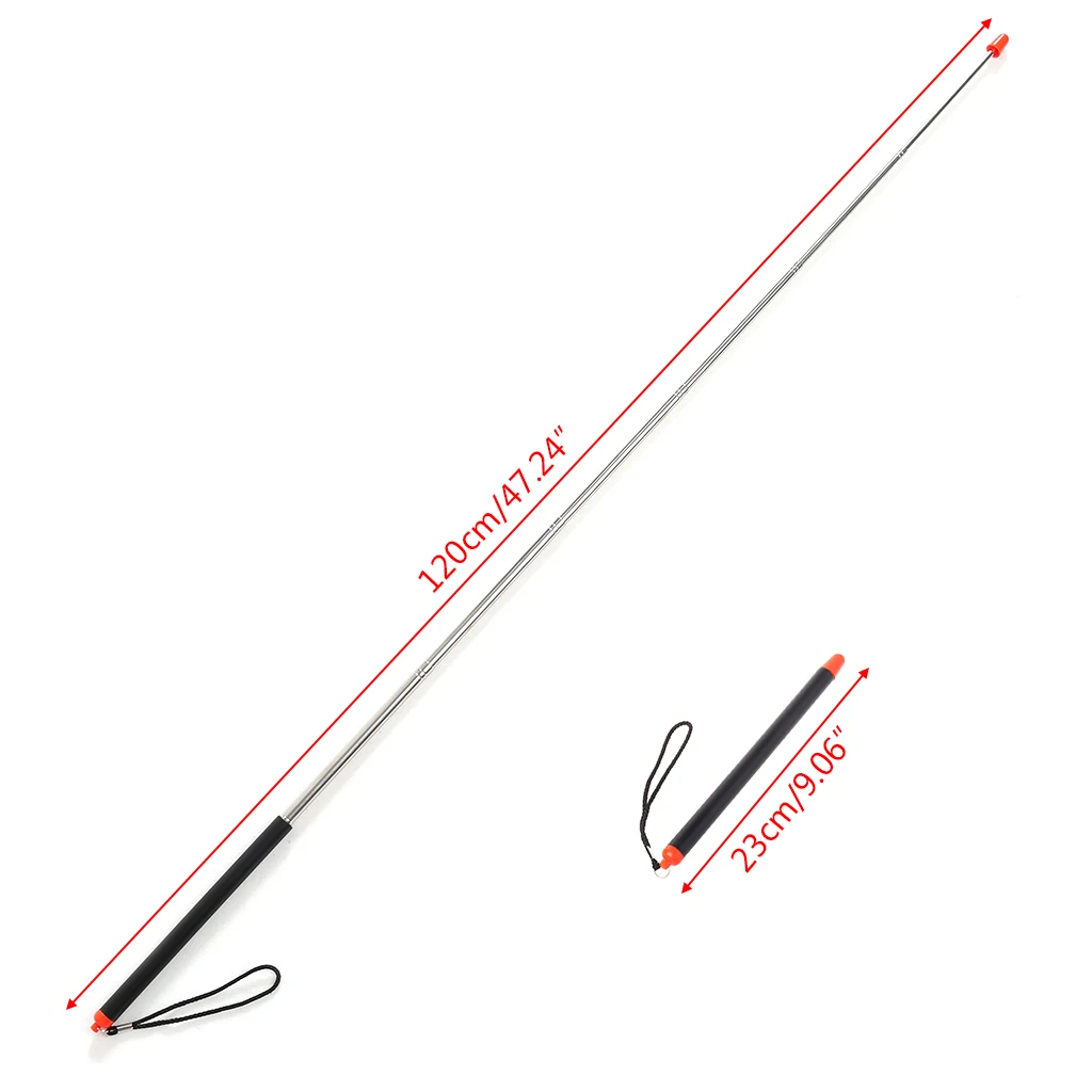 Telescoping Teacher Pointer Pole Stick Stainless Steel Extending Retractable Whiteboard Hand Teaching Supply |