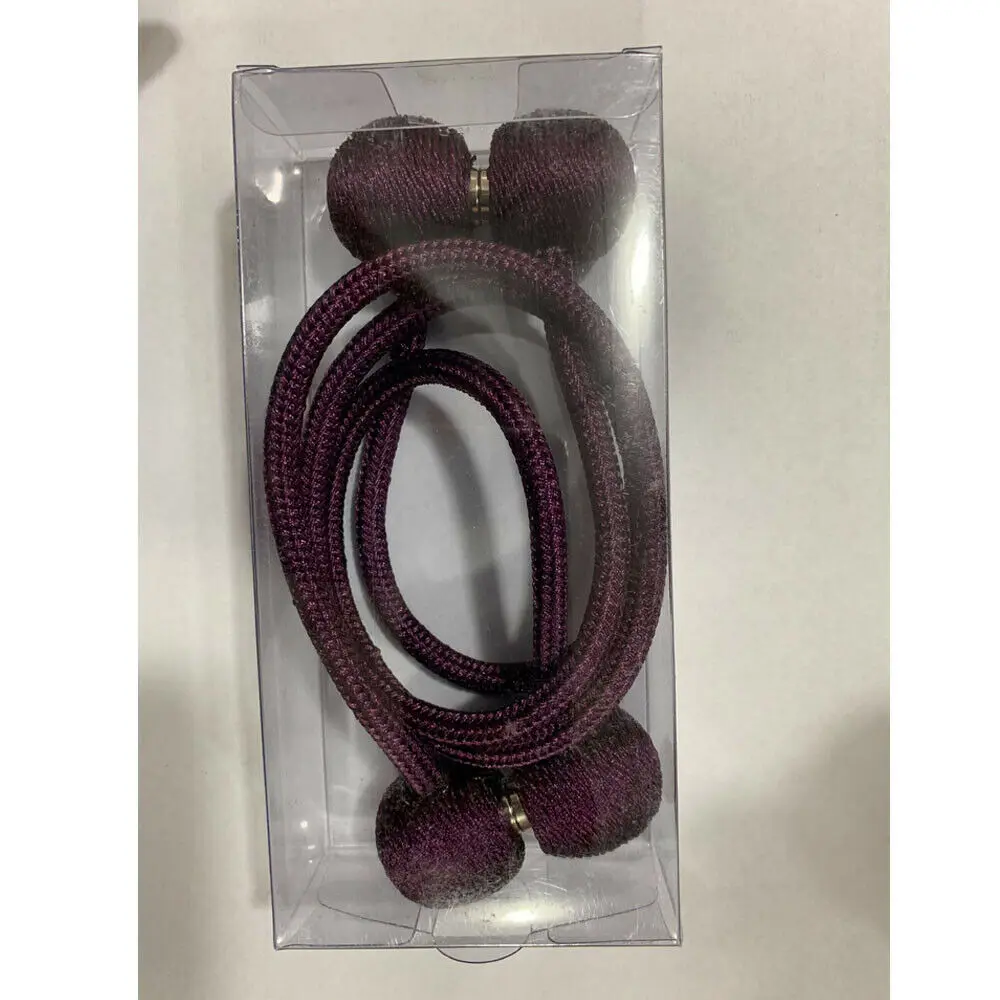 Dark Purple 1 пара крепких магнитных шаровых занавесок кольца для галстуков подхваты для галстуков зажимы для галстуков - Цвет: Dark Purple