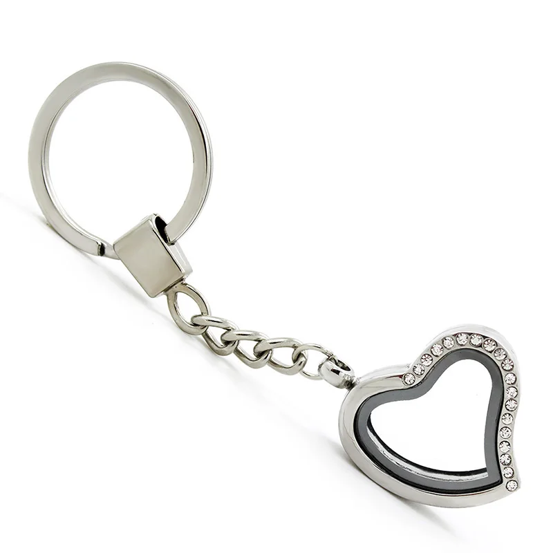 Diylocket 30 мм магнитное сердце мерцающее стекло подвеска модный хрусталь цинковый
