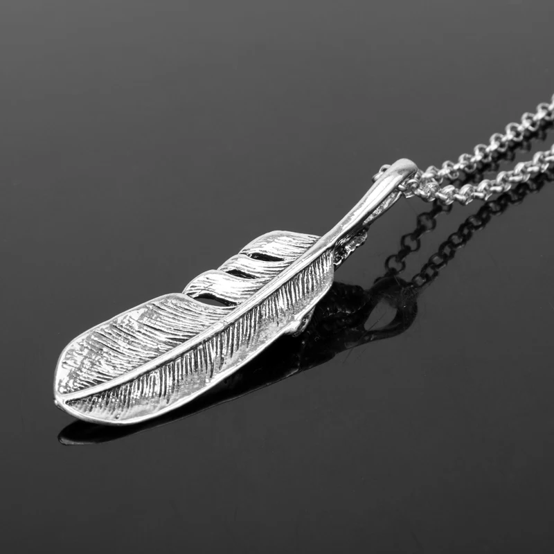 Unisex Japan Takahashi Feather Pendant Necklace Alloy Jewelry Link Long Chain Eagle claw Design Charm Collier | Украшения и