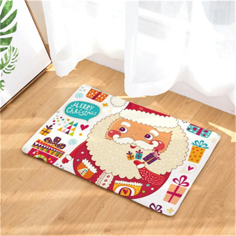 Рождество мультфильм прекрасный Санта Клаус коврики Добро пожаловать домой