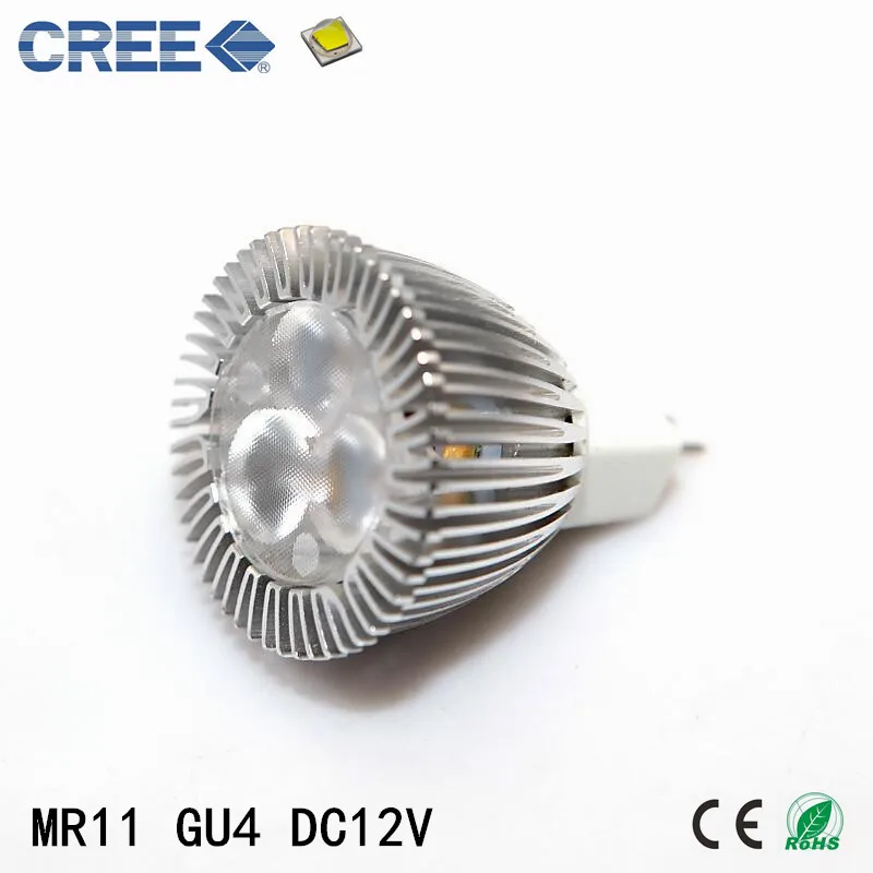 Светодиодная лампа MR11 суперъяркая мини CREE диаметр 35 мм 3 Вт 12 В 450 лм