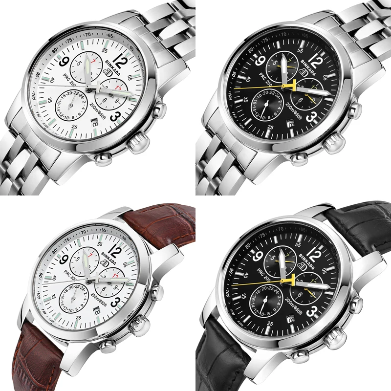 2019 бренд binkada часы Мужские механические мужские модные полностью стальные