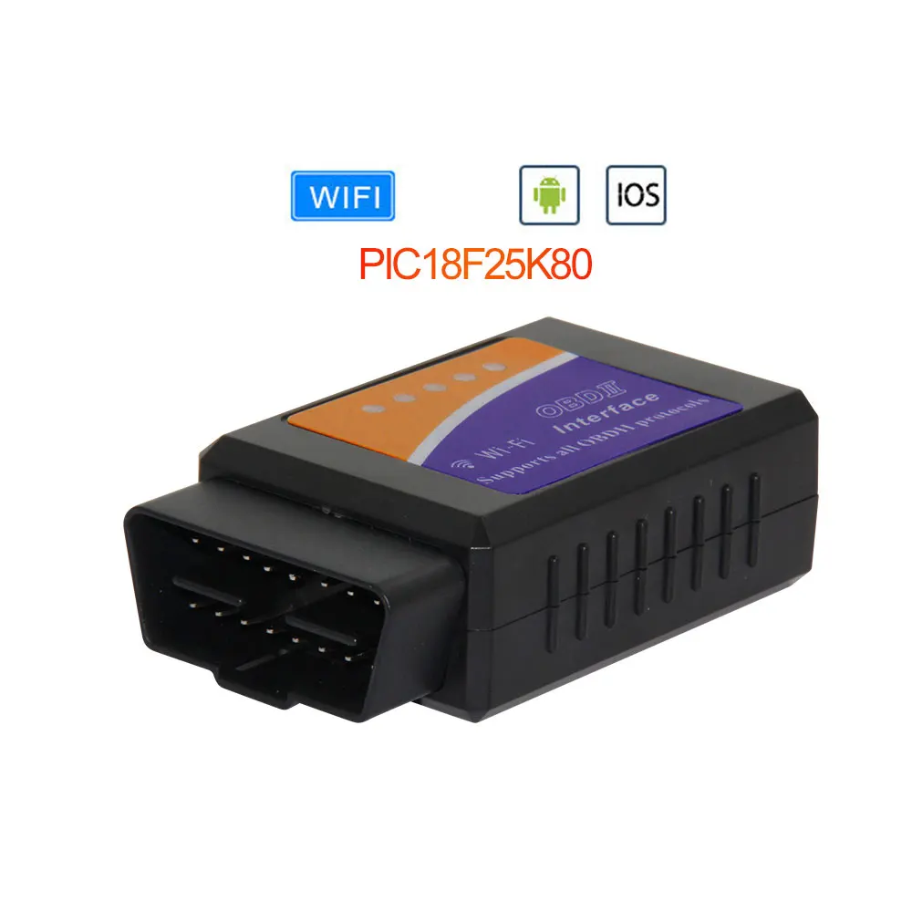 WIFI-large OBD2 elm327 V1.5 PIC18F25K80 obd2 сканер для автомобилей ELM327 bluetooth адаптер автомобильный диагностический сканер - Цвет: WIFI-large
