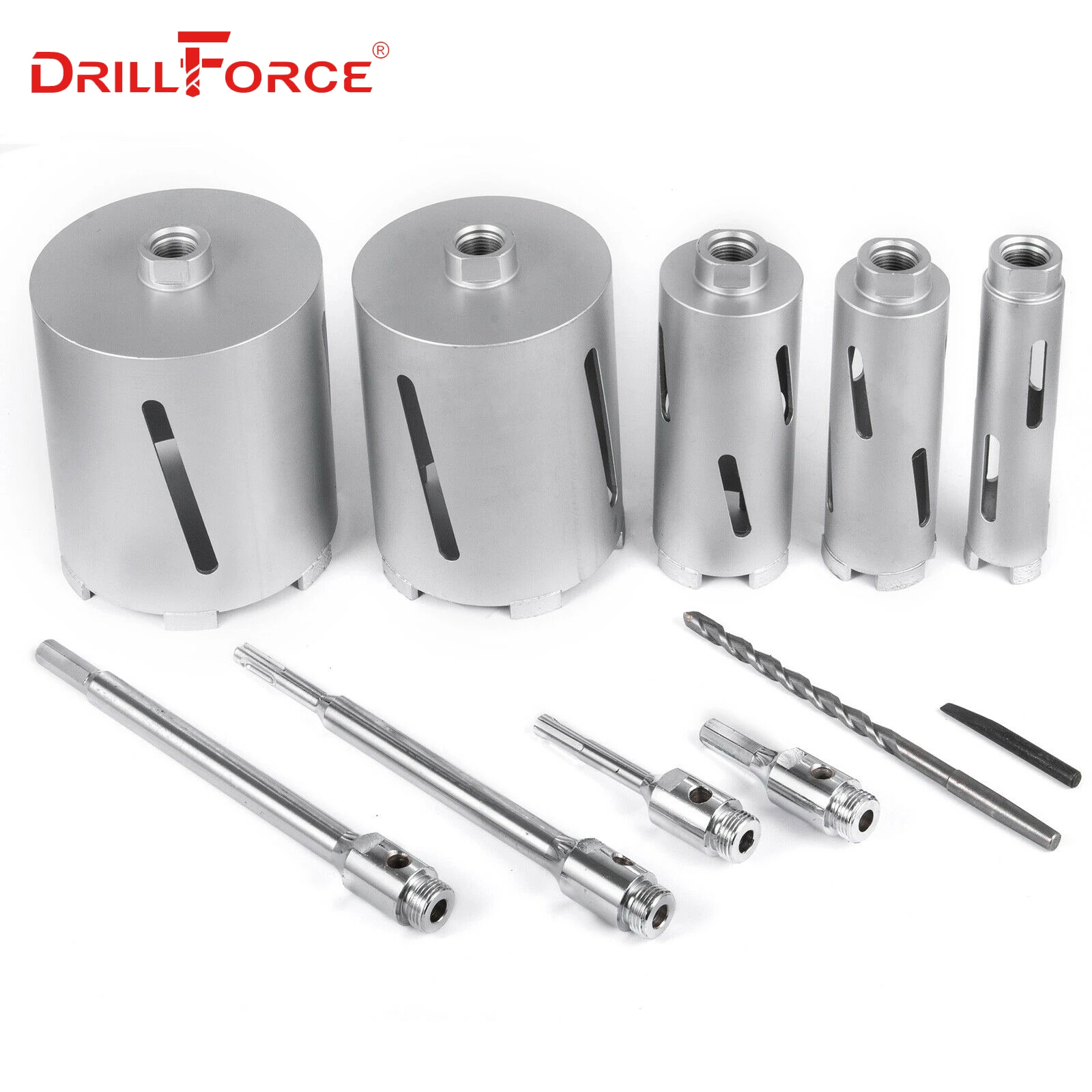 Drillforce 11 шт. алмазное отверстие Φ 53/72/83/112/132 мм прочный карборунд керамика M16