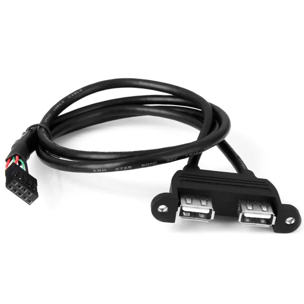 Кабель с 9 контактным черным разъемом отверстиями для винтовой панели 0 5 м|header