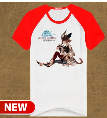 Men's T-shirt in the summer fashion game final fantasy 14 FF14 sing a poet Cotton t-shirts with short sleeves |