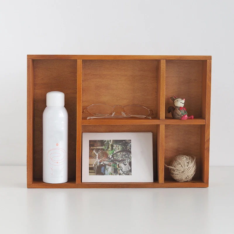 Винтажные Ретро ящики для хранения ручной работы деревянная Коробка лоток