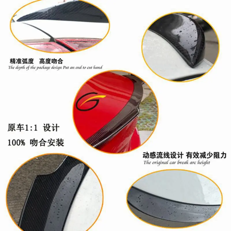 

Auto accessories Carbon Fiber Rear Boot Spoiler Wing 1pcs Fit for Mazda 3 Axela Sedan 2014 2015 2016 2017