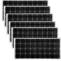 solar plate 12v 100w monocrystalline 6 pcs a grade placas solares 72v 600w solar home system marine yacht boat caravan car camp
