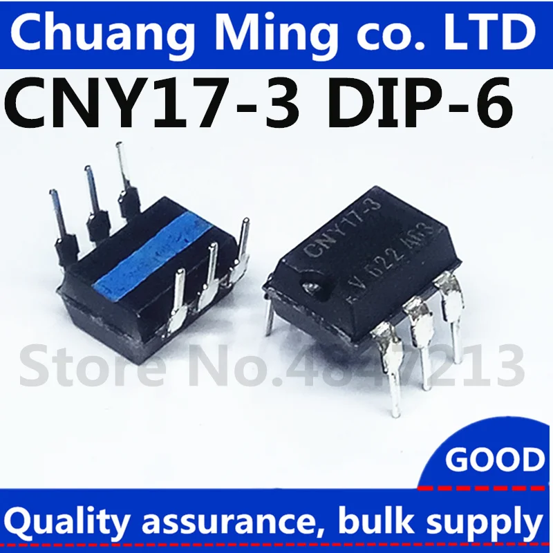Фототранзистор 100 шт./лот CNY17-3 DIP6, новый оригинальный транзистор NPN, бесплатная доставка