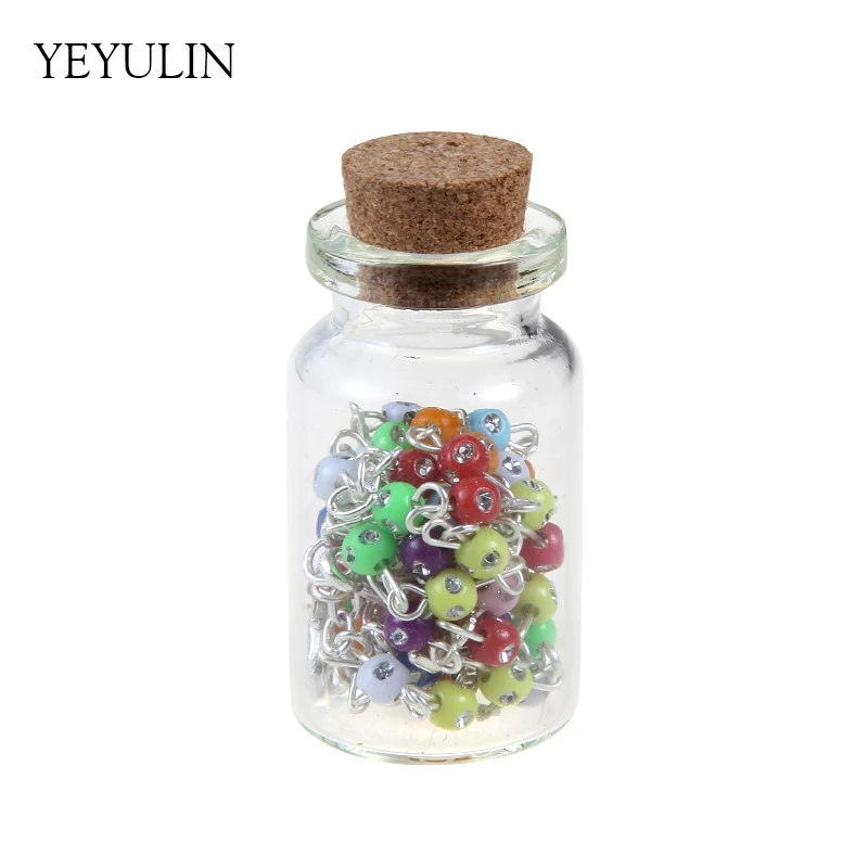 Новый дизайн разноцветные четки в форме бутылки желаний ожерелье с Иисусом кросс