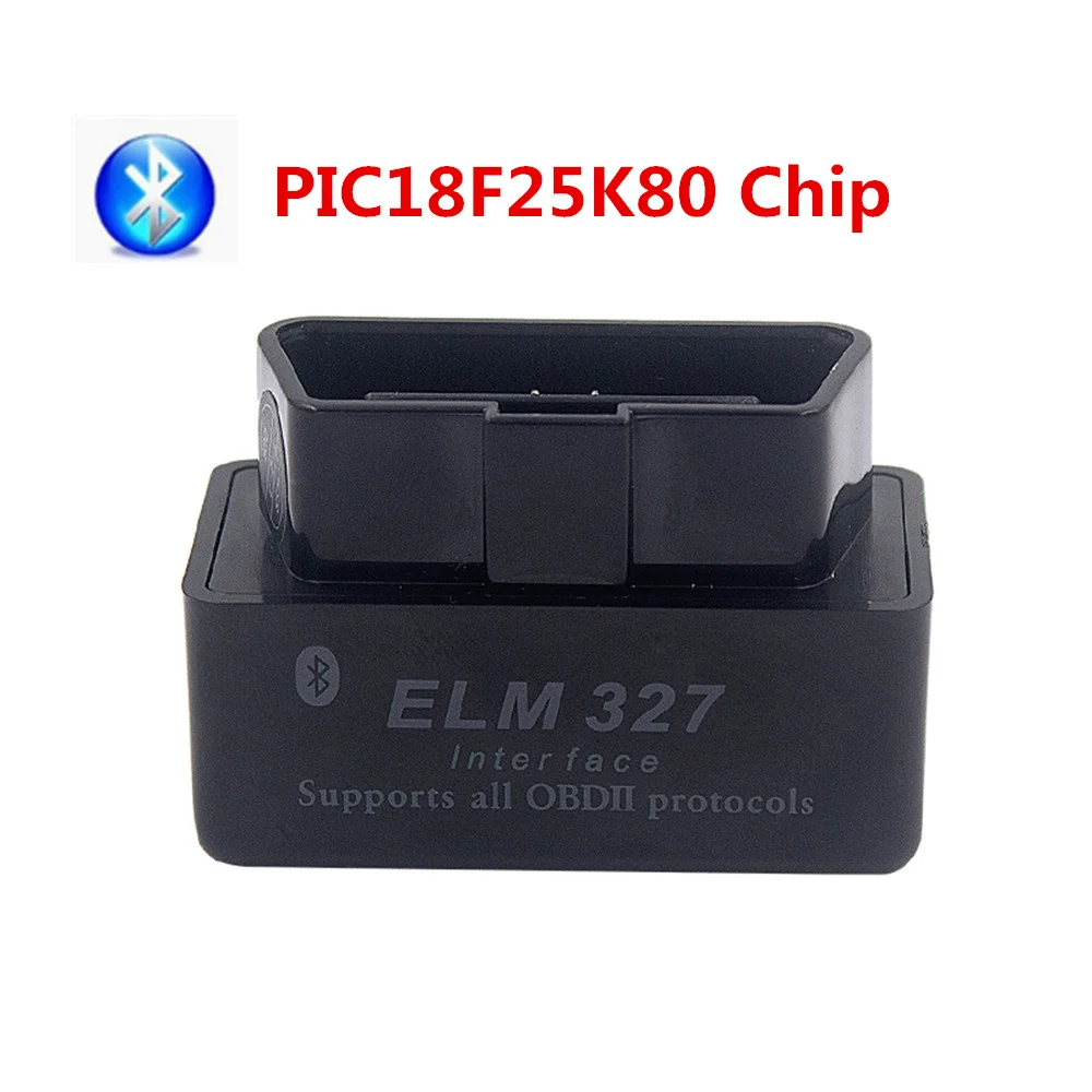 Черный Последняя версия V 1,5 белый или синий цвет elm327 V1.5 Супер Мини elm327 Bluetooth беспроводной Elm 327 Bluetooth PIC18F25K80 - Цвет: Черный