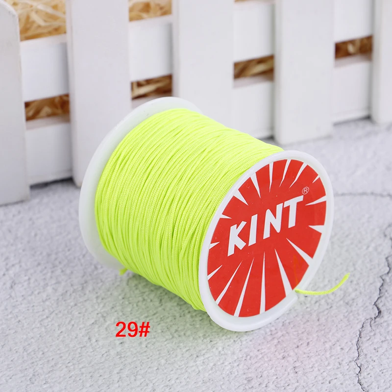 N29 45 м/0,8 мм DIYNylon шнур китайский узел макраме храповый хвост браслет плетеная веревка браслет из ожерелья и бисера Изготовление ювелирных изделий - Цвет: N29