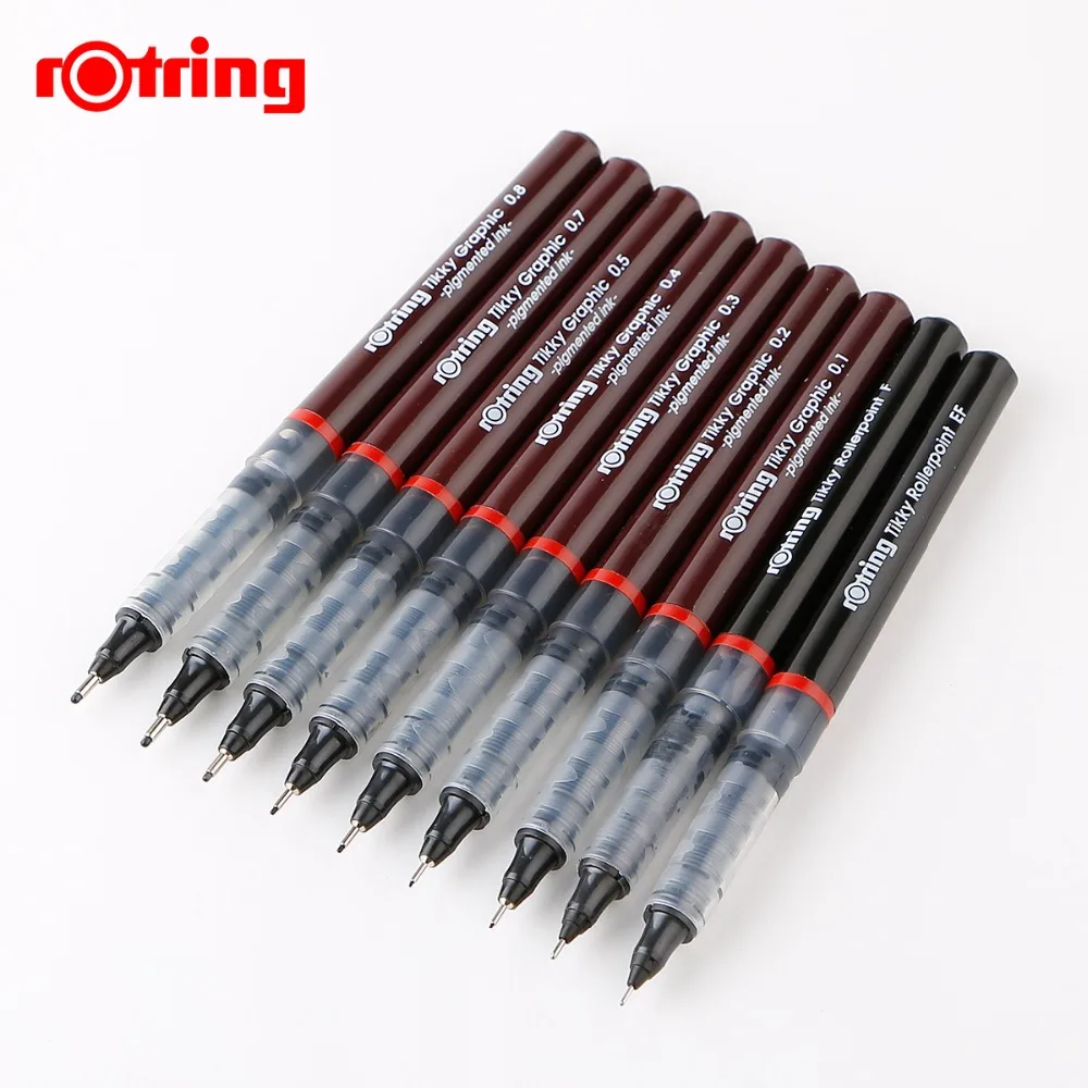 Rotring Tikky графические пигментированные чернила эскизная ручка Одноразовые