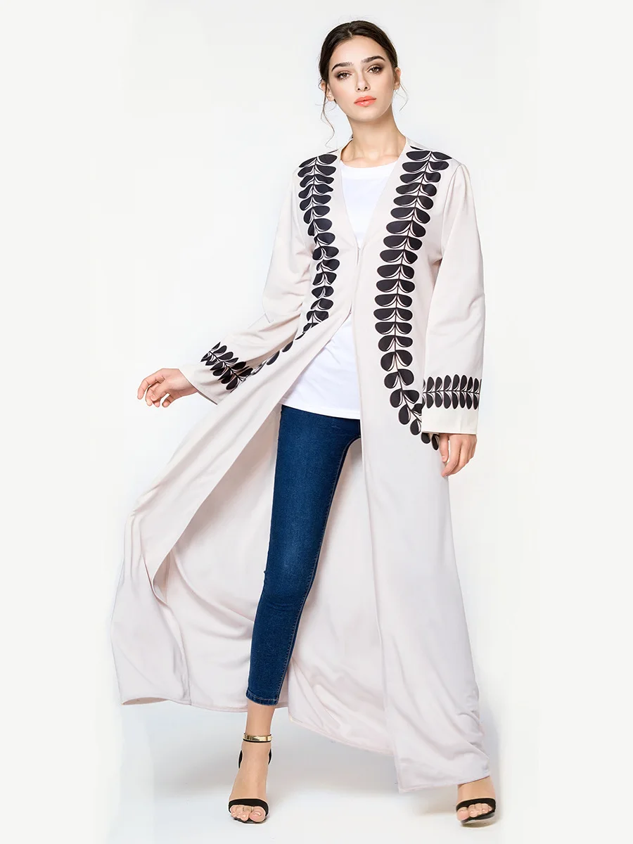 Платье с принтом в мусульманском стиле размера плюс длинное женское платье