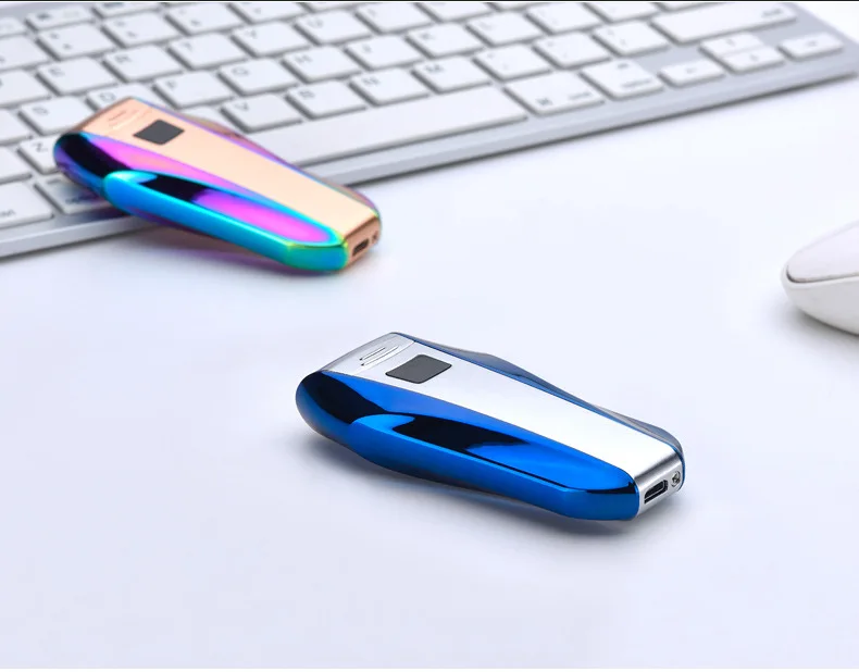 Новинка, двойная дуговая USB Зажигалка, перезаряжаемая Электронная зажигалка, светодиодный экран, сигаретная плазма, Индукционная импульсная зажигалка
