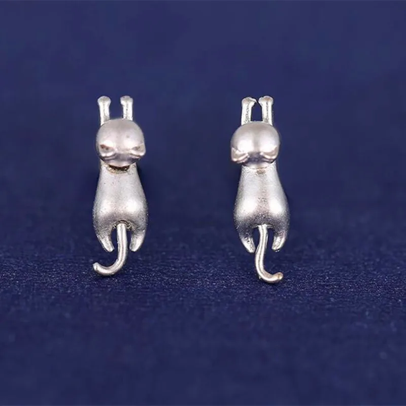 Женские серьги-гвоздики Oly2u в Корейском стиле милые котята 2018 | Украшения и