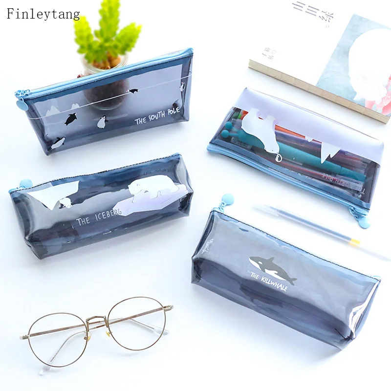 

Semi-transparent Frosted Multi-functional Pencil Case Lovely Stationery Bag Pectin Waterproof Pencil Bag Gift School Supplies