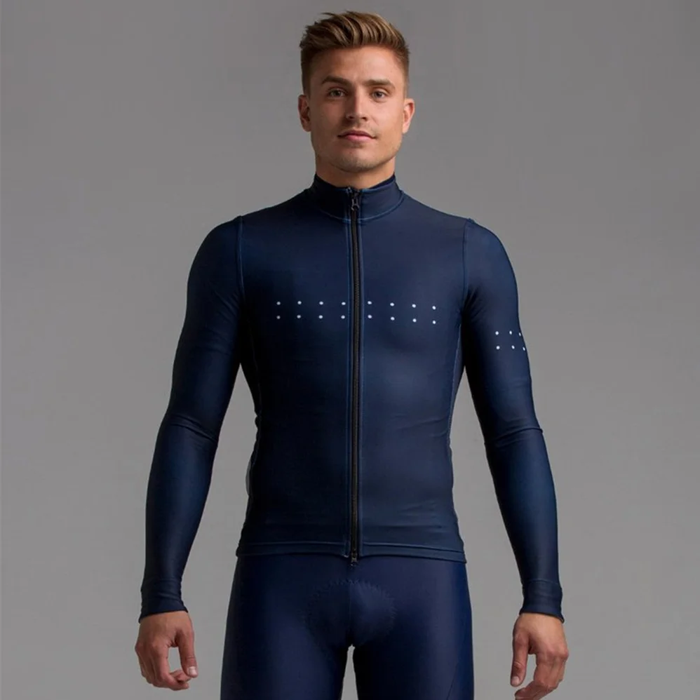 Зимняя Теплая Флисовая велосипедная кофта pro fit cut одежда для велоспорта с длинным