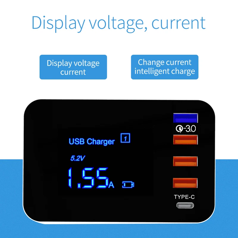 QI Беспроводное зарядное устройство Quick Charge 3 0 Smart USB Type C концентратор светодиодный