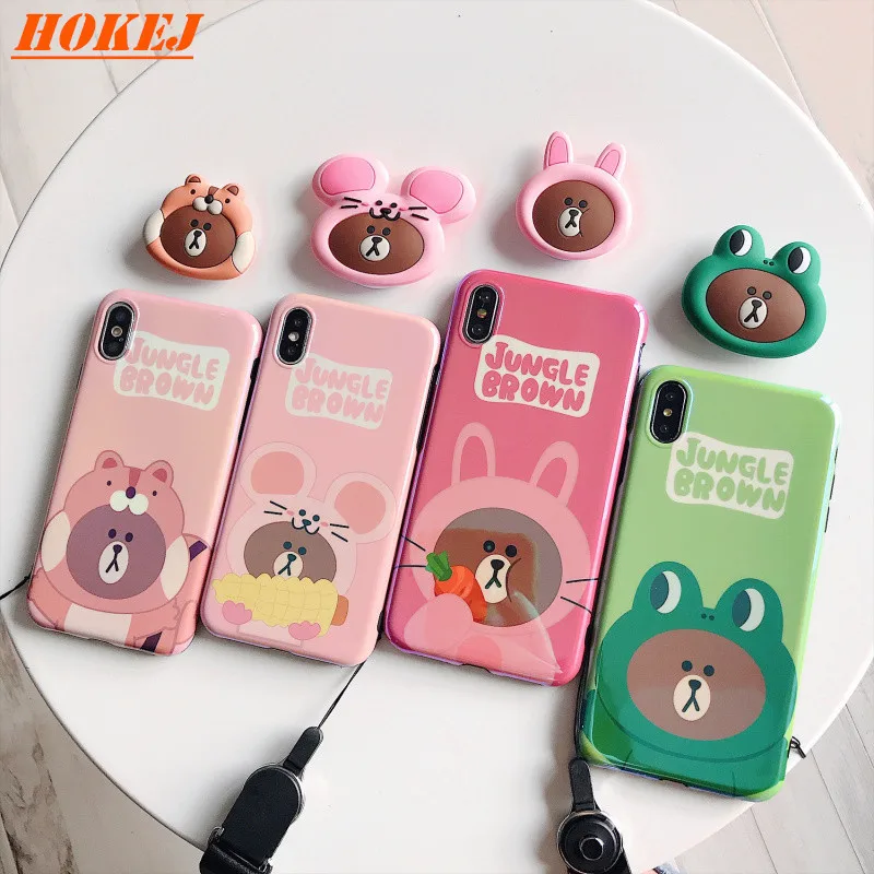 Чехол для мобильного телефона HOKEJ TPU porcelain blue, мультяшный дизайн для iPhone 6 7 8 XS XR XS Max с функцией поддержки мультфильма
