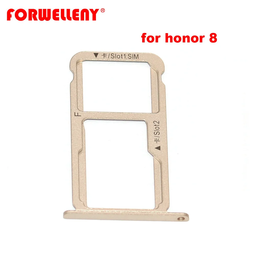Для huawei honor 8 honor 8 микро сим-карты держатель для карт слот лотка адаптеры FRD-L09 FRD-L19 FRD-L14 FRD-AL00 черного и синего цвета; Цвет: розовый, золотистый - Цвет: gold