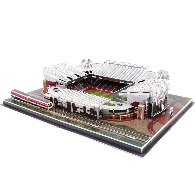 Have original box Классические модели паззлов The Red Devils Old Trafford Club Competition футбольные игры стадионы DIY кирпичные игрушки масштабные наборы бумаги - Цвет: Have original box