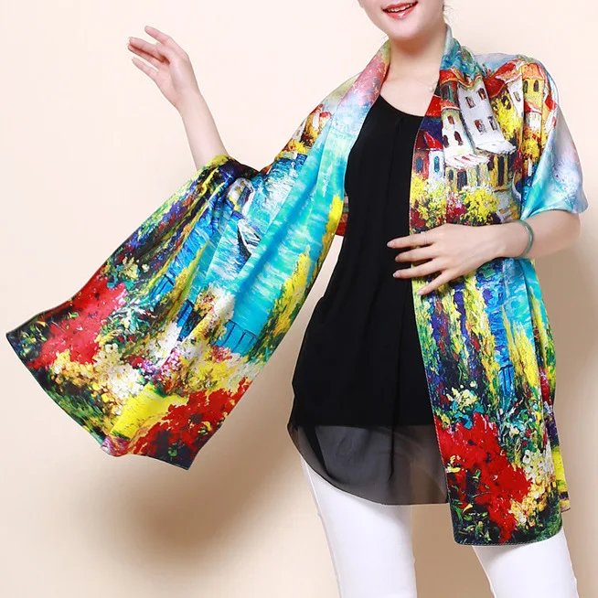 Женское платье-шаль из Пашмина зимнее/Весеннее шелковое длинное платье с