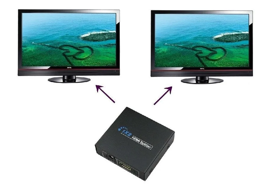 1x2 1 в 2 выхода порт hdmi-разделитель усилитель ретранслятор 3D 1080 p переключатель
