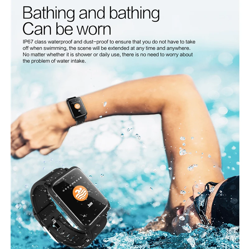 Для мужчин женщин мульти Функция Смарт часы для IOS Android IP67 водонепроницаемое