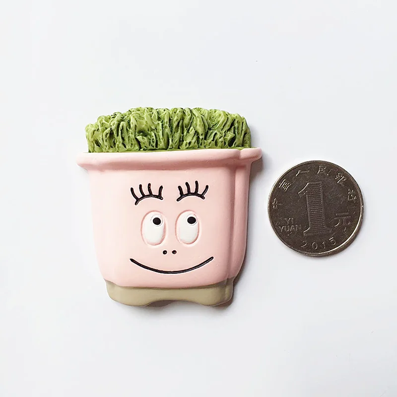 Растение кактус в горшке в форме наклейка на холодильник DIY Аксессуары для мобильных телефонов Магнитная паста - Цвет: 10