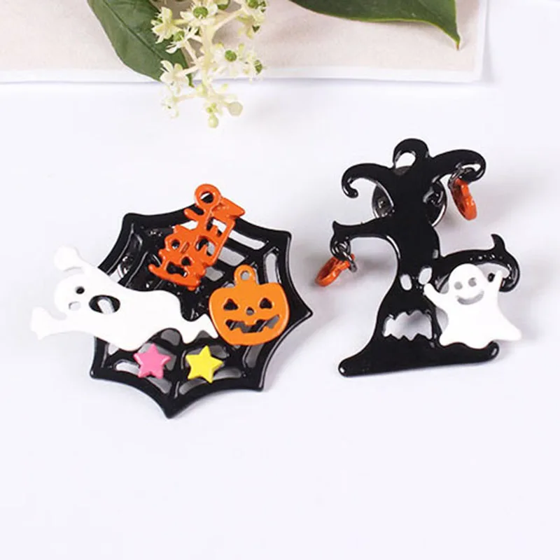 Креативная эмалированная брошь на булавке в виде тыквы паутины спайдермена