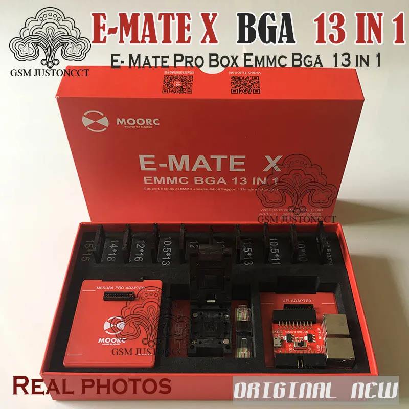 MOORC E-MATE X E маtе Pro коробка EMMC BGA 13 в 1 поддержка 100 136 168 153 169 162 186 221 529 254