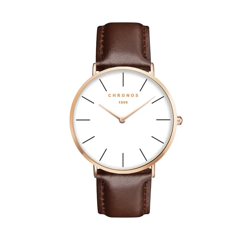 Relogio masculino Элитный бренд Chronos 1898 кварцевые часы Reloj Mujer Для женщин часы Для Мужчин Корпус из розового золота унисекс Montre Femme - Цвет: CH0221