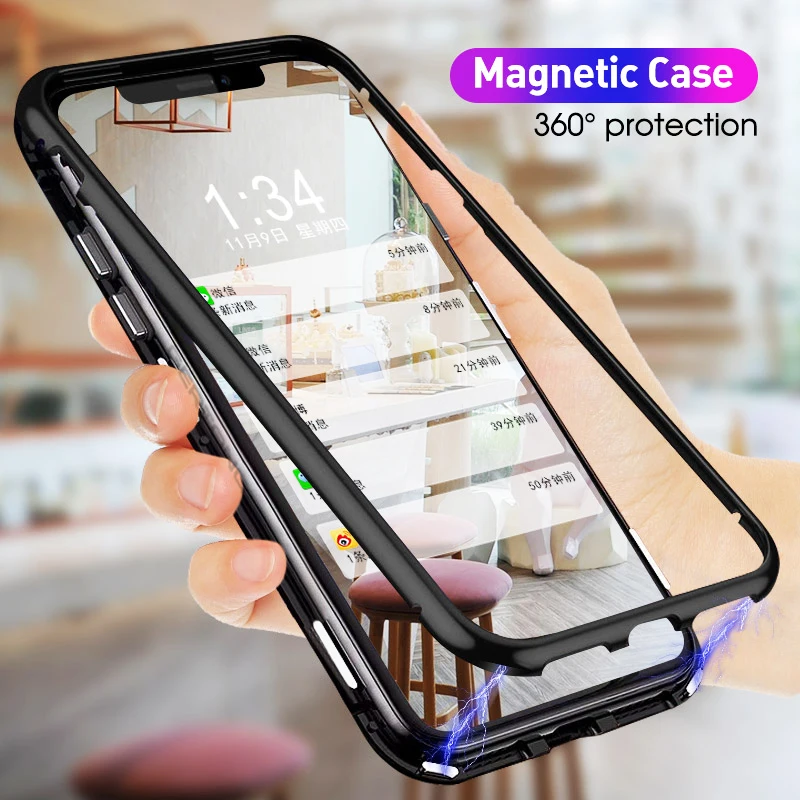Для huawei mate 20 Pro Магнитный чехол двухсторонний полный защитный чехол для huawei P20 Lite mate 10 ударопрочный металлический бампер чехлы