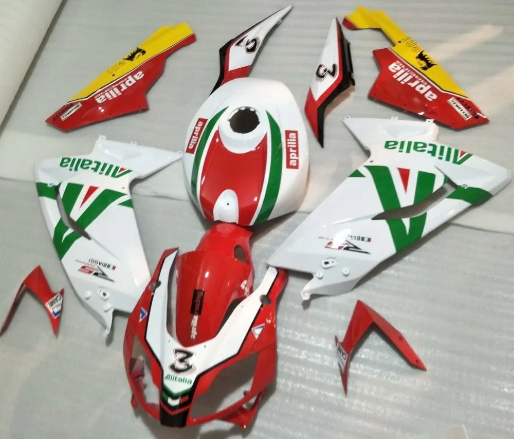 Набор обтекателей для Aprilia RS125 06 07 08 09 10 11 RS 125 2006 2007 2011 красный белый зеленый
