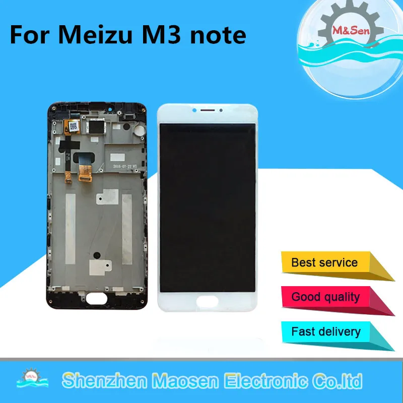 M& Sen для 5," Meizu m3 Note M681Q M681H M681C ЖК-дисплей+ сенсорная панель дигитайзер с рамкой(не для L681H
