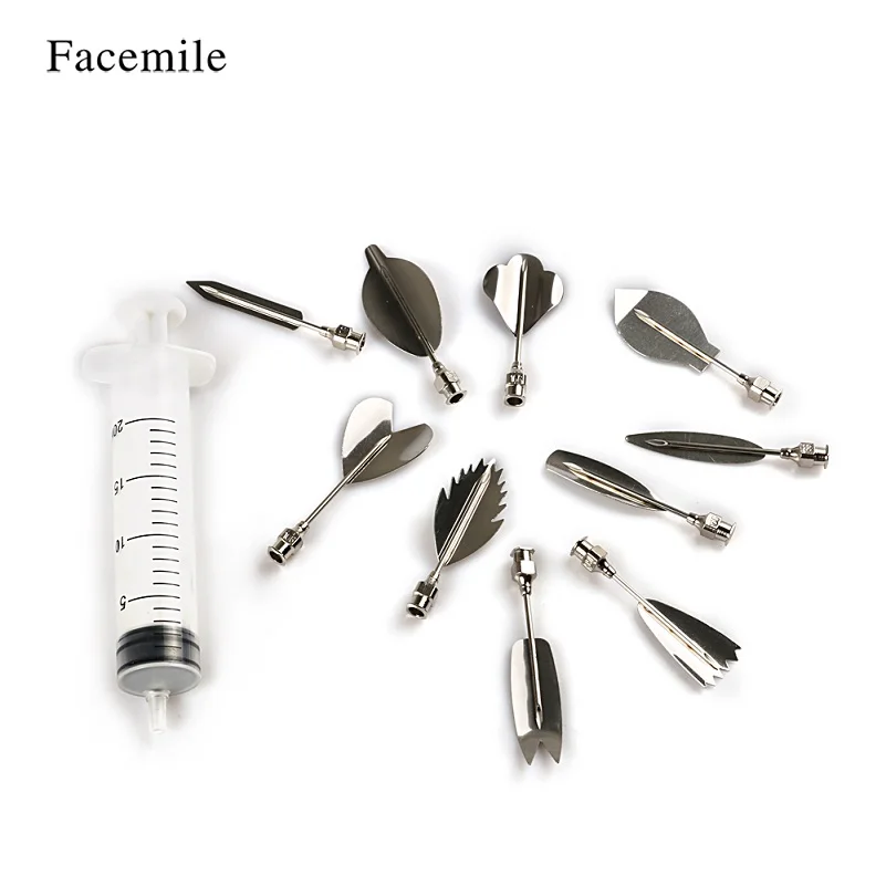 Facemile 11 шт./компл. 14 видов стилей 3D Желе Цветок художественные инструменты Желе торт желатин пудинг насадка на шприц комплект российских насадок торт Декор - Цвет: M