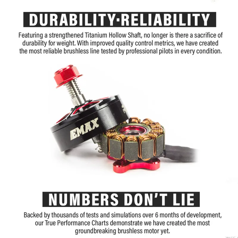 Emax RSII 2306 Race spec безщеточный (4-6 S) 1600 1700 1900 2400 2600kv бесщеточный двигатель с вращением