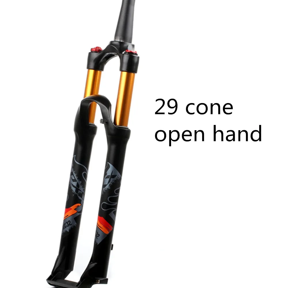 29 cone open hand LPXX 32 RL 120 мм Air 27,5 29ER kegel Zoll Gabel подвеска Schloss Gerade Verjungt steckacchse QR Quick Release pelz MTB Fahrrad - Цвет: 29 cone open hand