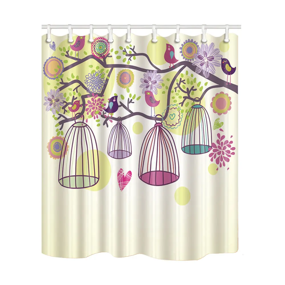 Совы на дереве занавески для душа украшение дома экраны ванны водонепроницаемая