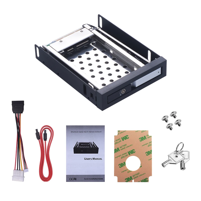 Uneatop алюминиевая панель отдельный отсек SATA случае 2.5 жесткий диск лоток 2.5in HDD/SSD внутренний корпус HDD