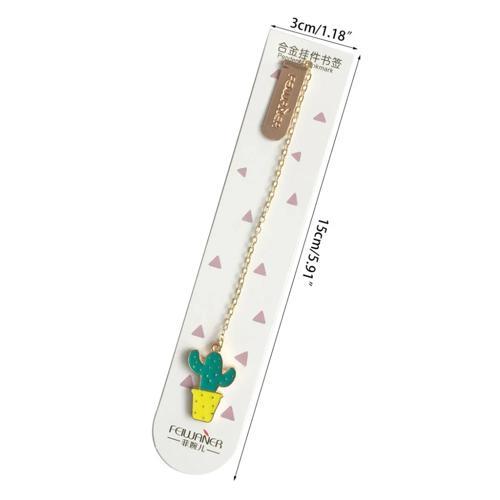 1PC Cute Cactus Bookmarks For Books Paper Page Marker Stationery School Supplies | Канцтовары для офиса и дома