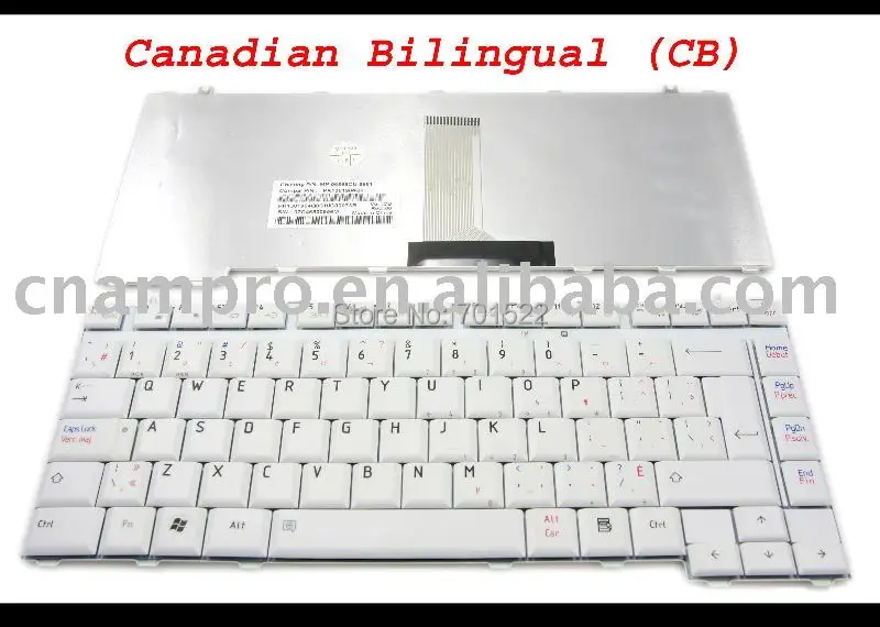 Новая клавиатура для ноутбука Toshiba Satellite L300 A200 A205 M200 M205 M333 белый на двух