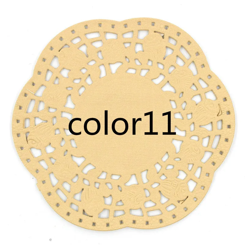color11 Ksccraft 4," Цветные Цветочные кружевные бумажные салфетки/салфетки для свадебной вечеринки, товары для украшения скрапбукинга, бумажные изделия - Цвет: color11