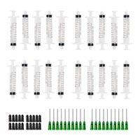 10ml plastic syringe with luer lock for lab or industrial use 1inch 14g blunt tip dispensing needle non sterile 20sets