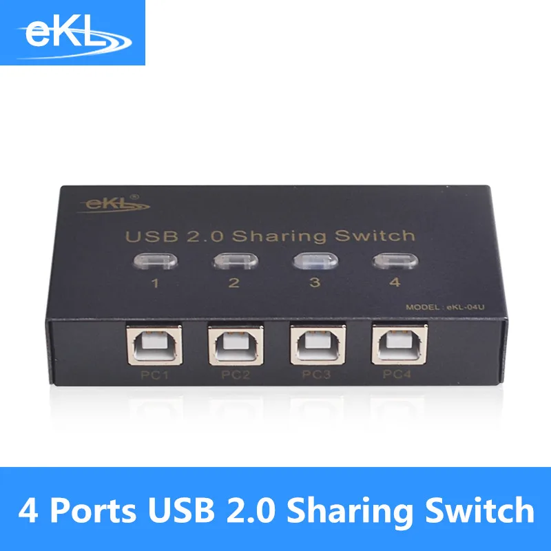 2 порта 4 USB 0 совместное использование переключатель адаптер Коробка для ПК